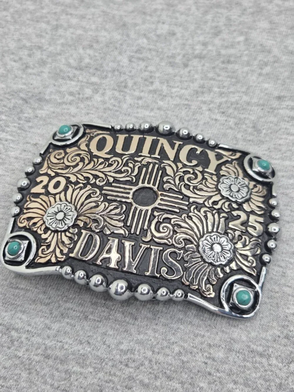 Corriente Buckle Co Quincy Davis Large 2025 Rodeo Trophy Belt Buckle
